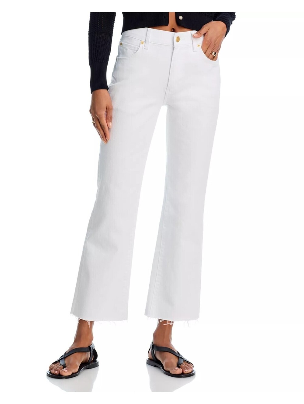 278$ Kobi Halperin Mika Straight Leg Ankle Jeans High Rise Women's Size 25 White